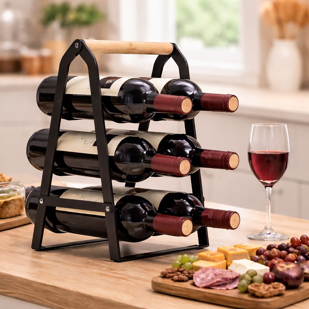 Cava de Vino Plegable de Madera